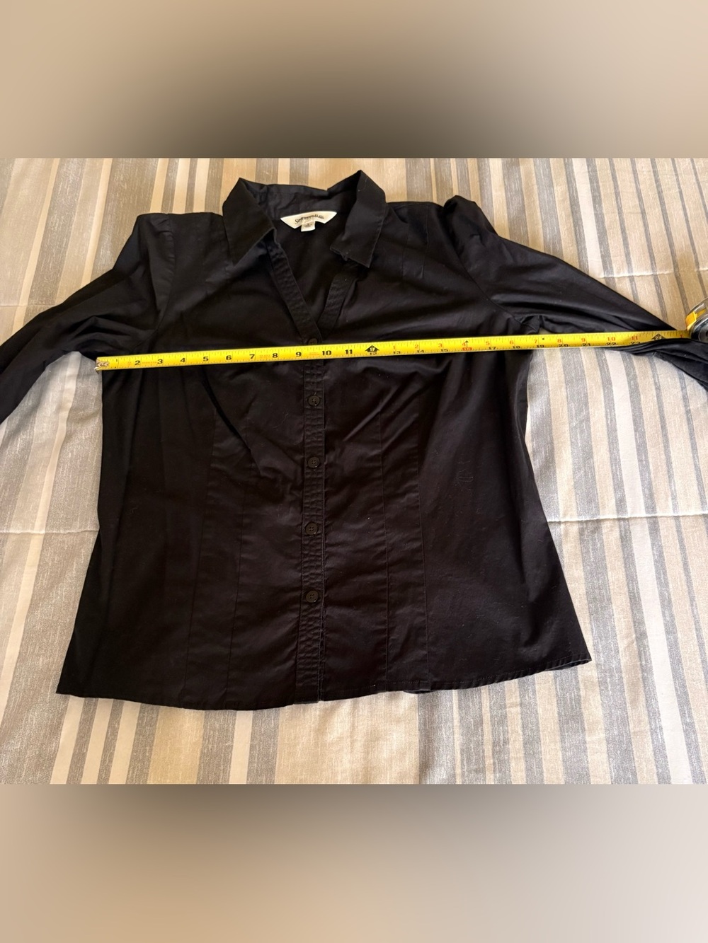 St. John's Bay Black Button-Down Women's Shirt